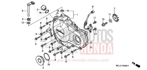PANNEAU CARTER-MOTEUR D. CBR900RR1 de 2001